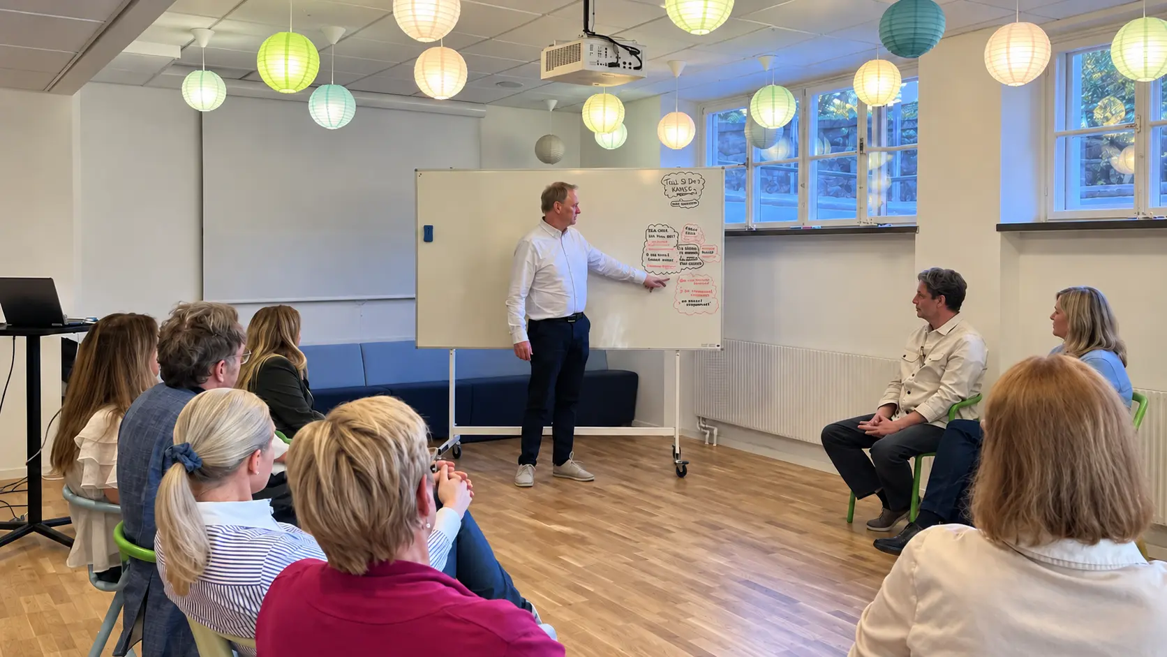 Bild från ett träningstillfälle hos SpeakerAcademy